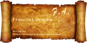 Frenczel Aranka névjegykártya